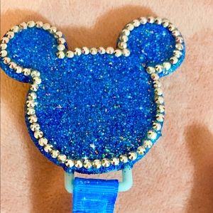 Royal blue baby pacifier clip